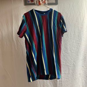 San Francisco Work Shirts Men's Striped Crew Neck Multicolor T-Shirt XL